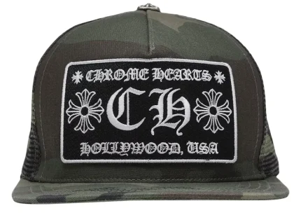 Chrome Hearts CH Hollywood Trucker Hat Camo
