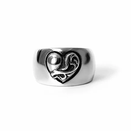 CH HEART BAND RING