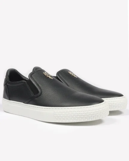 Chrome Hearts Dagger Embellished Leather Slip-Ons