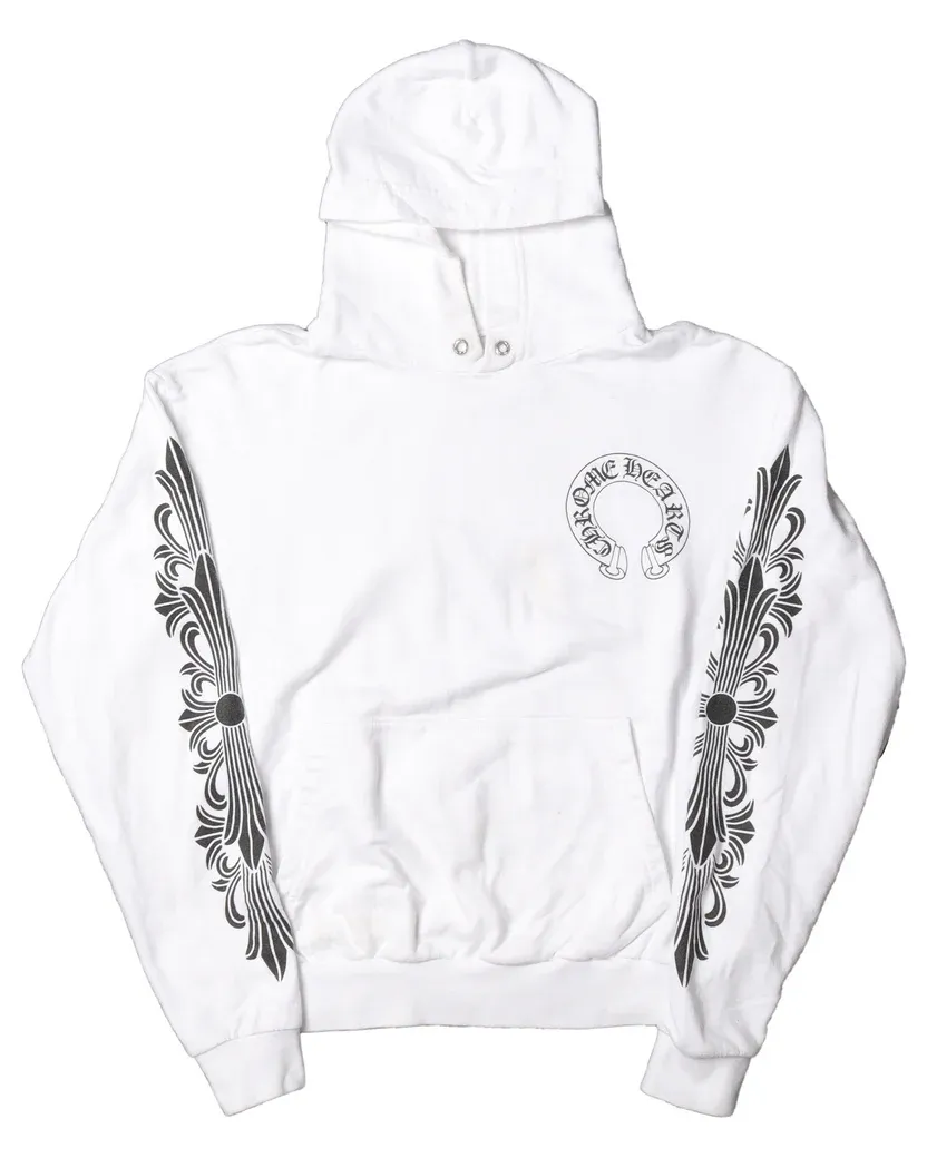 Chrome Hearts White Horseshoe Logo Hoodie Chrome Hearts White Horseshoe Logo Hoodie