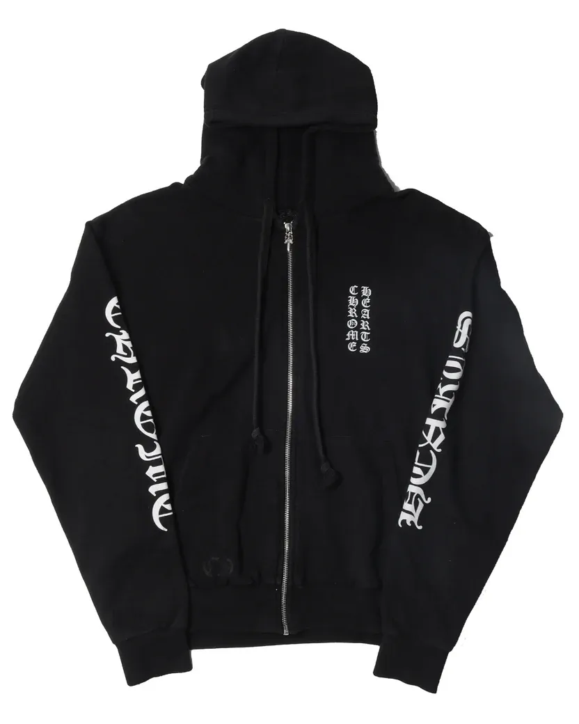 Chrome Hearts Sleeve Logo Zip Up Hoodie Chrome Hearts Sleeve Logo Zip Up Hoodie
