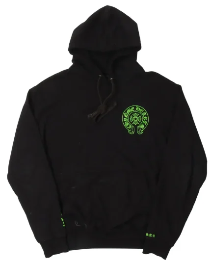 Chrome Hearts Signed Leather Cross Patch Hoodie