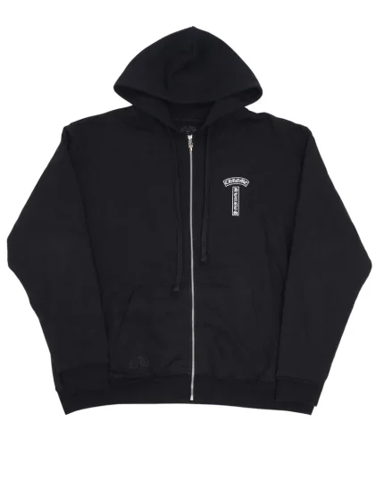 Chrome Hearts T Bar Logo Thermal Zip Up Hoodie