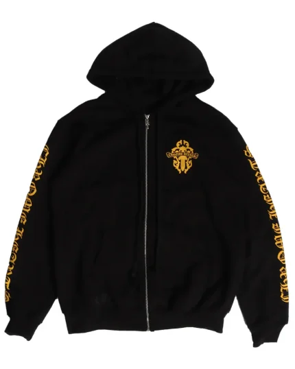 Chrome Hearts Dagger Logo Zip-Up Hoodie