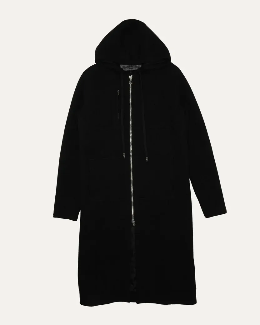 Chrome Hearts Wool Hooded Zip Up Coat Chrome Hearts Wool Hooded Zip Up Coat