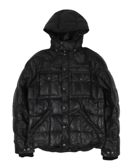 Chrome Hearts Leather Puffer Down Jacket