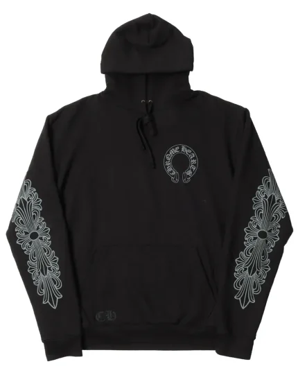 Chrome Hearts Friends & Family Grey Banner Logo Hoodie