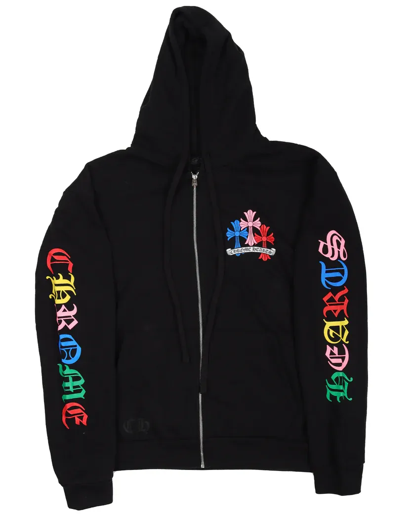 Chrome Hearts Multicolor Cross Logo Zip-Up Hoodie Chrome Hearts Multicolor Cross Logo Zip-Up Hoodie