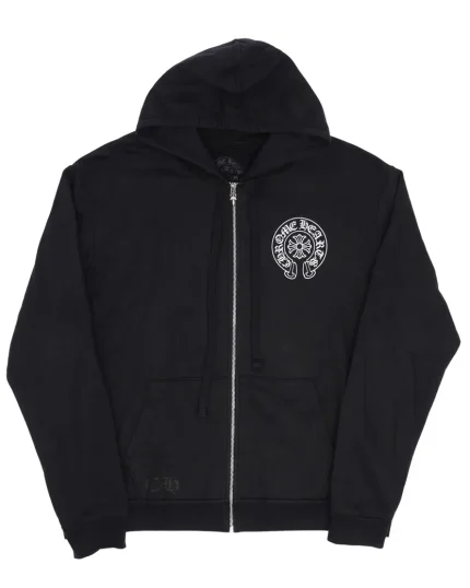Chrome Hearts Vegas Horseshoe Logo Zip Up Hoodie