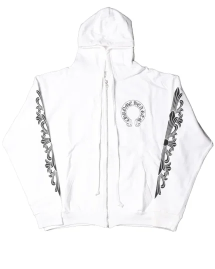 Chrome Hearts Horseshoe Logo Zip Up Hoodie