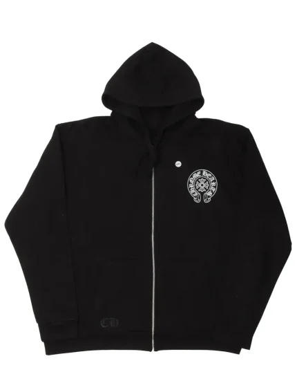 Chrome Hearts Los Angeles Exclusive Horseshoe Logo Zip-Up Hoodie