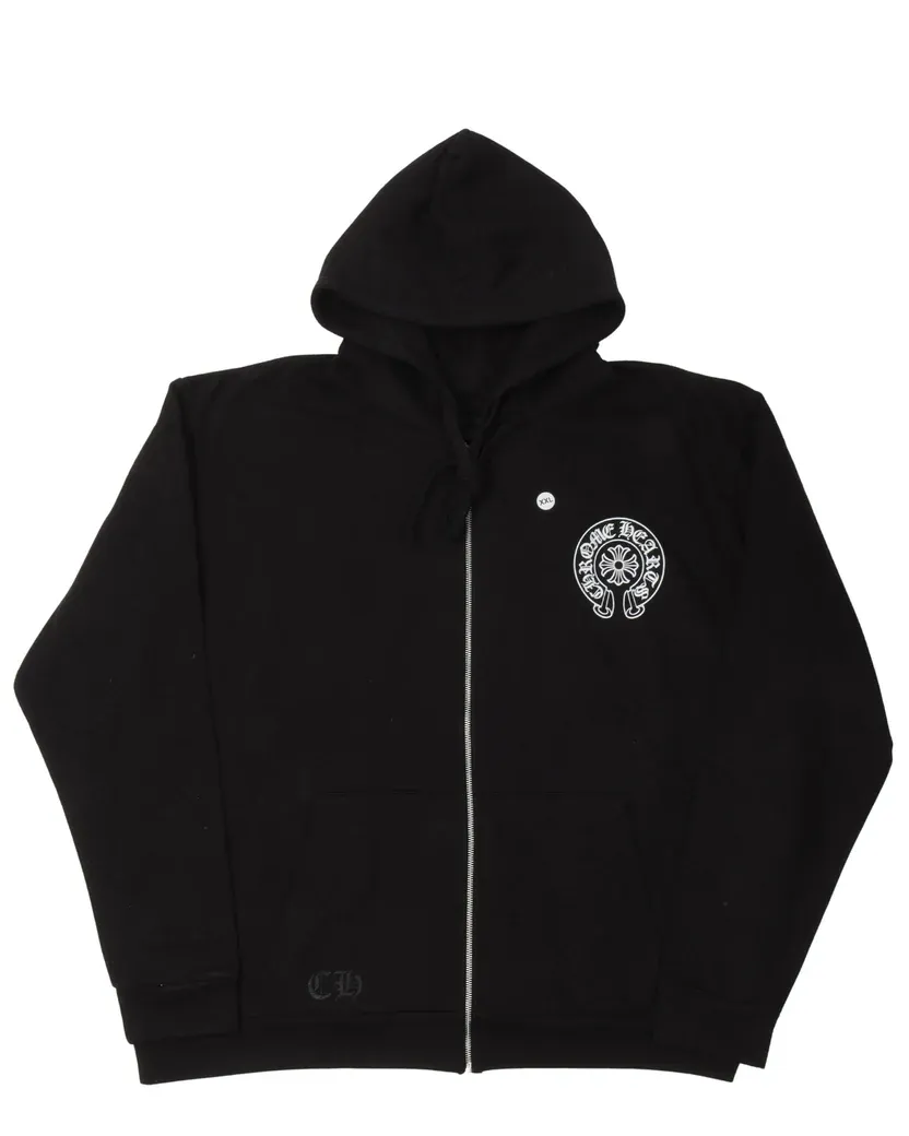 Chrome Hearts Los Angeles Exclusive Horseshoe Logo Zip-Up Hoodie Chrome Hearts Los Angeles Exclusive Horseshoe Logo Zip-Up Hoodie