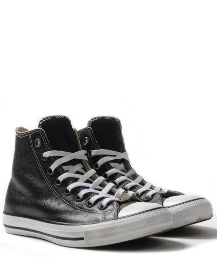 Chrome Hearts Embellished Cross Patch Leather Converse