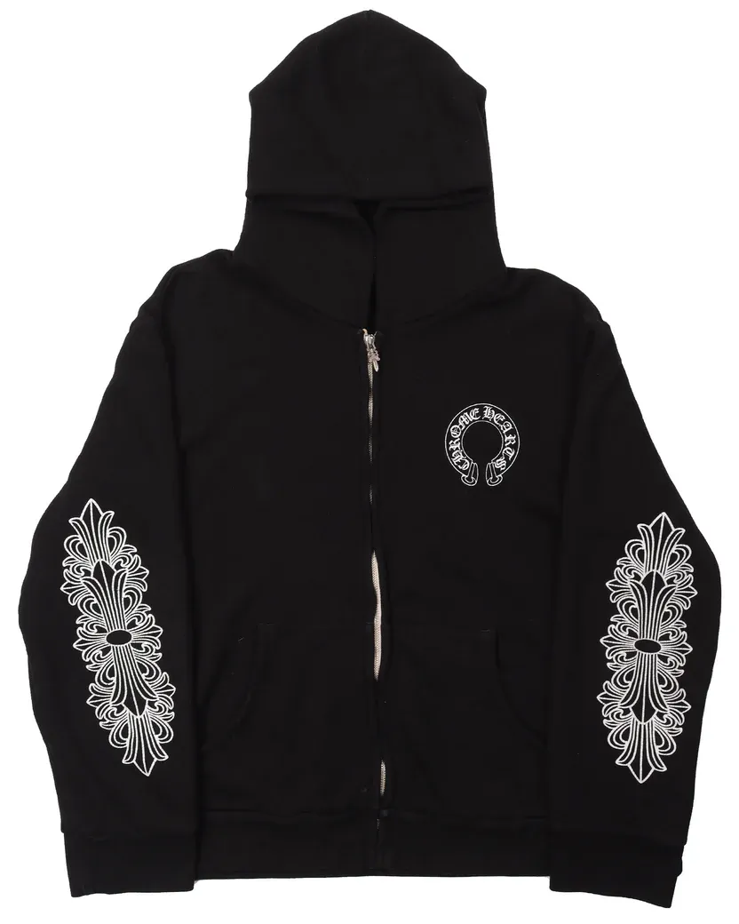 Chrome Hearts Fleece-Lined Zip-Up Hoodie Chrome Hearts Fleece-Lined Zip-Up Hoodie
