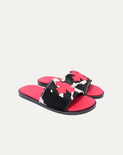 Chrome Hearts Cross Patch Cow Slides
