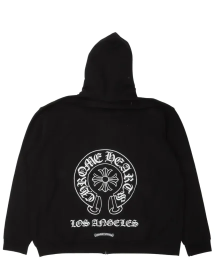 Chrome Hearts Los Angeles Exclusive Horseshoe Logo Zip-Up Hoodie