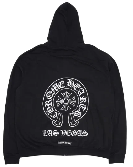Chrome Hearts Vegas Horseshoe Logo Zip Up Hoodie