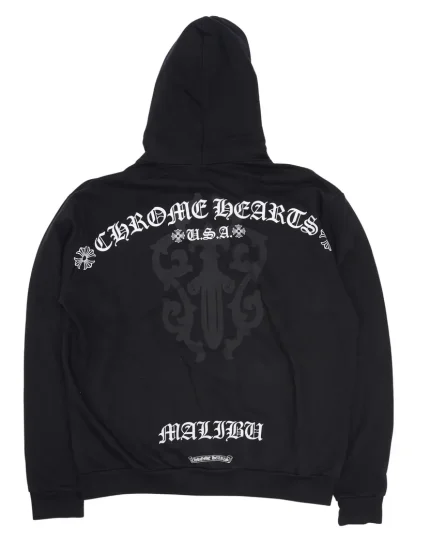 Chrome Hearts Malibu Plus Cross Zip-Up Hoodie