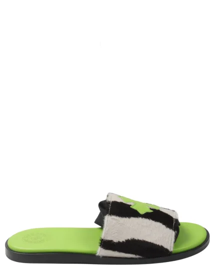 Chrome Hearts Cross Patch Zebra Slides