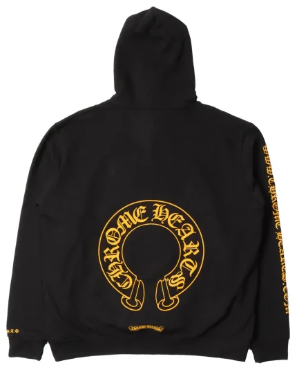 Chrome Hearts Yellow Horseshoe Logo Hoodie