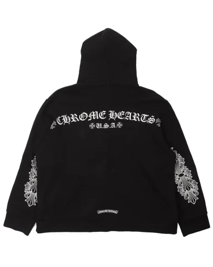 Chrome Hearts Fleece-Lined Zip-Up Hoodie
