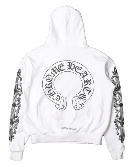 Chrome Hearts White Horseshoe Logo Hoodie