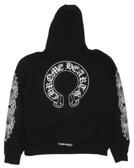 Chrome Hearts Horseshoe Logo Zip Up Hoodie