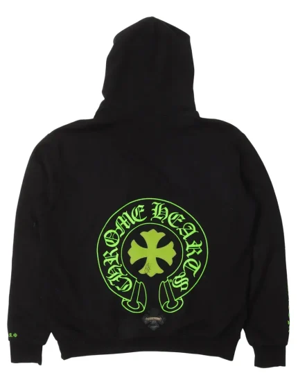Chrome Hearts Signed Leather Cross Patch Hoodie