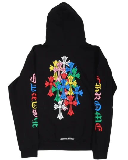 Chrome Hearts Multicolor Cross Logo Zip-Up Hoodie