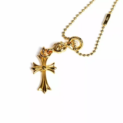 CH 22K GOLD CROSS WITH ONE GOLD BALL CHARM
