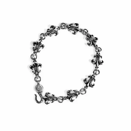 CH BS FLEUR CROSS CUT OUT LINK BRACELET