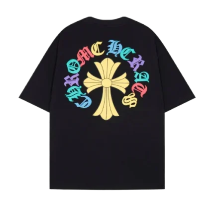 Classic Chrome Hearts Cross Logo Black Short Sleeved T-Shirt