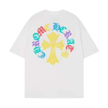Classic Chrome Hearts Cross Logo White Short Sleeved Tee
