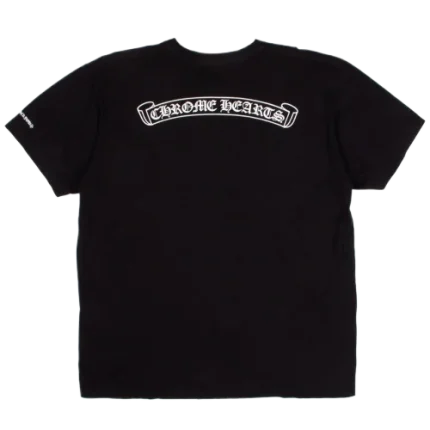 Chrome Hearts Black Scroll Logo Pocket T-Shirt