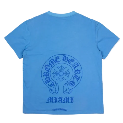 BLUE-MIAMI-EXCLUSIVE-TEE-1 Chrome Hearts MIAMI Exclusive Blue T-Shirt