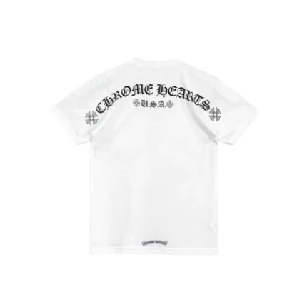 White chrome hearts logo shirt