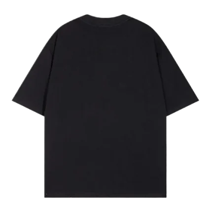 Black Chrome Hearts Embroidery Letter Logo T-Shirt