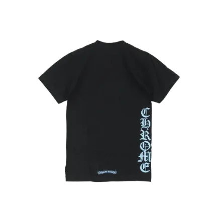 Chrome Hearts Blue Script Logo Short Sleeve T Shirt