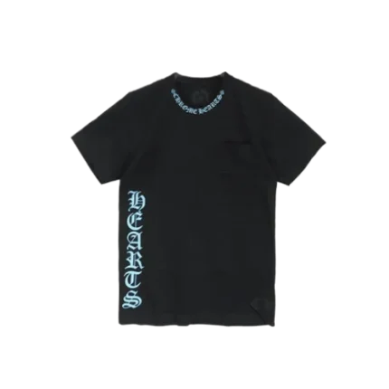 Chrome Hearts Blue Script Logo Short Sleeve T Shirt