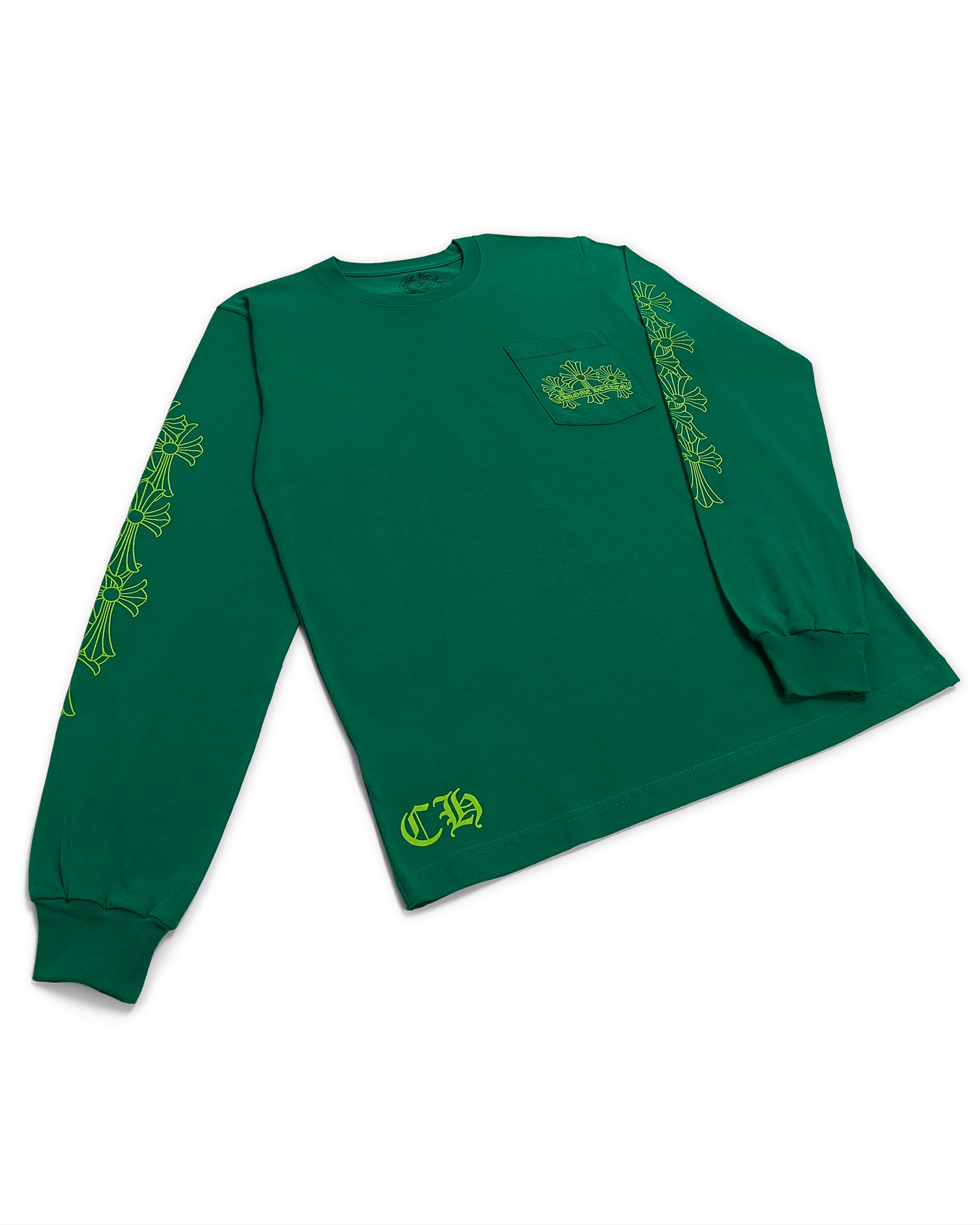 CH-Cemetery-Cross-Long-Sleeve-T-Shirt Chrome Hearts Cemetery Cross Long Sleeve T-Shirt