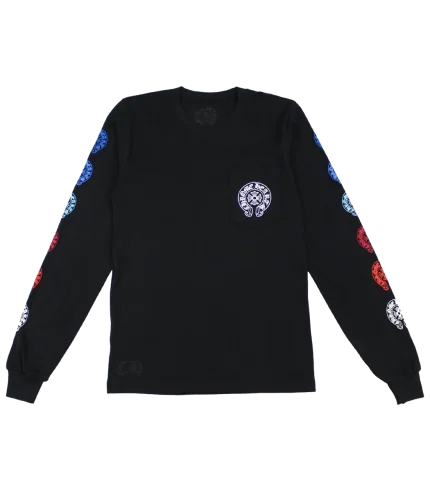 Chrome Multi Color Horseshoe Long Sleeve T Shirt