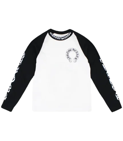 Chrome Hearts Neck Letters Horseshoe Long Sleeve Shirt