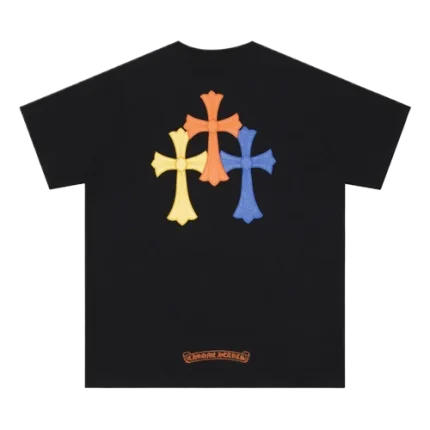 Chrome Heart 3 Color Cross T-Shirt Black