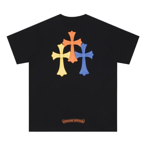 CHROME-HEART-3-Color-Cross-Black-T-Shirt-1 Chrome Heart 3 Color Cross T-Shirt Black