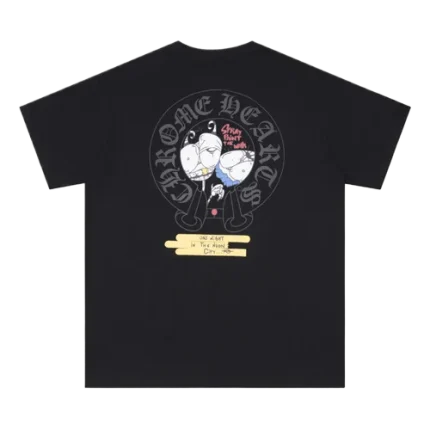 Chrome Hearts Black Tee with Bold Stray Paint Artwork
