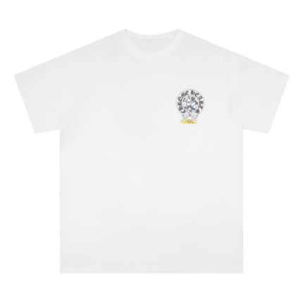 Chrome Hearts White Tee with Bold Stray Paint Artwork