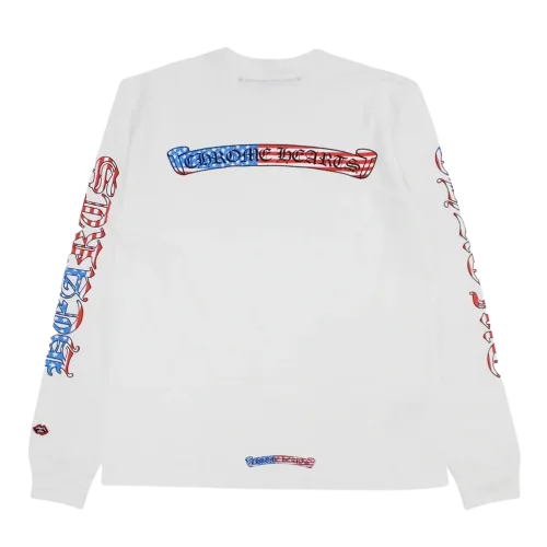 CHROME-HEARTS-AMERICANA-LONG-SLEEVE-1 Chrome Hearts Americana Logo Long Sleeve T-Shirt