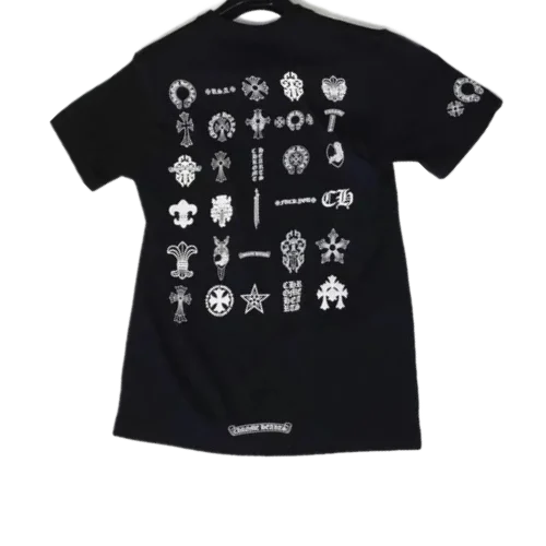 CHROME-HEARTS-MULTI-LOGO-T-SHIRT-BLACK-1 Chrome Hearts Multiple Logo T-Shirt