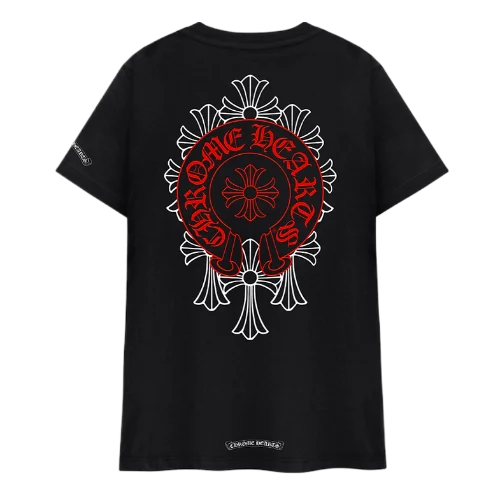 CHROME-HEARTS-RED-HORSE-SHOE-LOGO-TSHIRT-1 Chrome Hearts Red Horse Shoe Logo T-Shirt