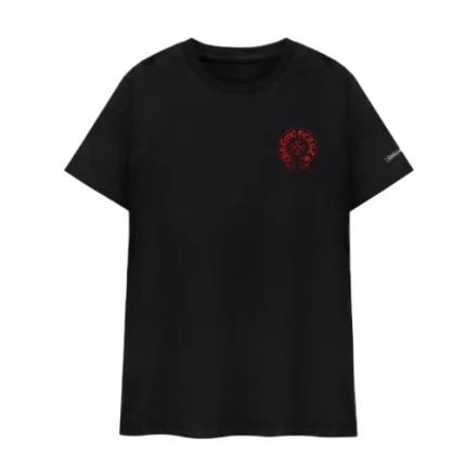 Chrome Hearts Red Horse Shoe Logo T-Shirt
